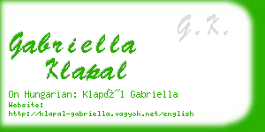 gabriella klapal business card